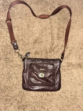 Coach Crossbody Bag Brown Leather